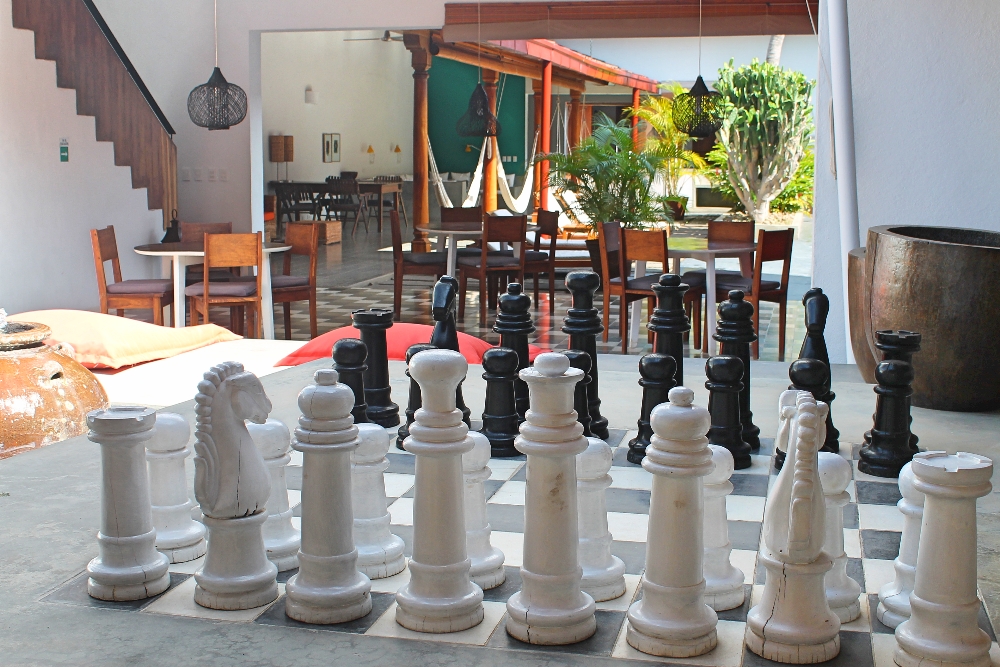 Los Patios Boutique Hotel Granada Nicaragua - Review - Giant Chessboard
