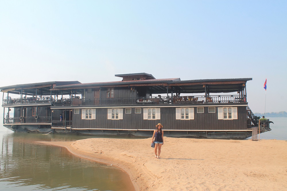 The Vat Phou Cruise Floating Hotel on the Mekong River in Laos - Luxury Floating Hotel
