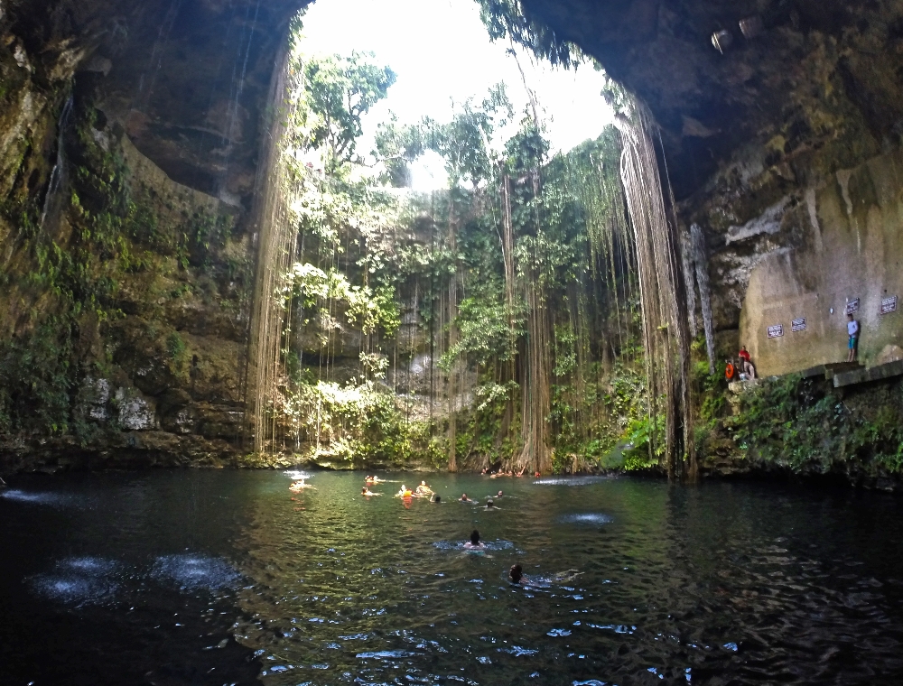 Mexico Best Kept Secret - Amazing Cenotes in the Yucatan Peninsula - Swimming in Cenote Ik Kil near Chichen Itza